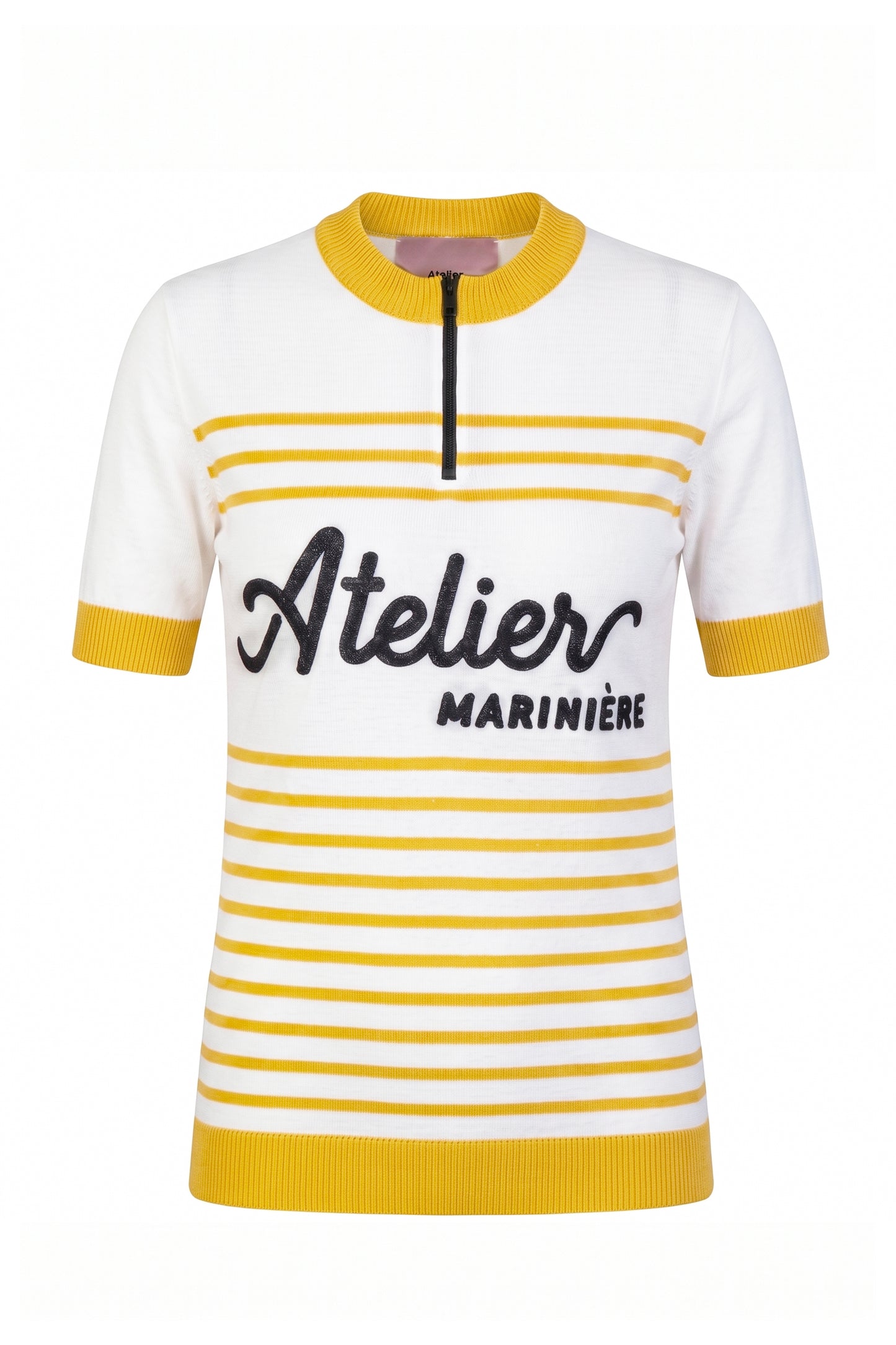 Women's Merino Cycling Jersey — White/Yellow