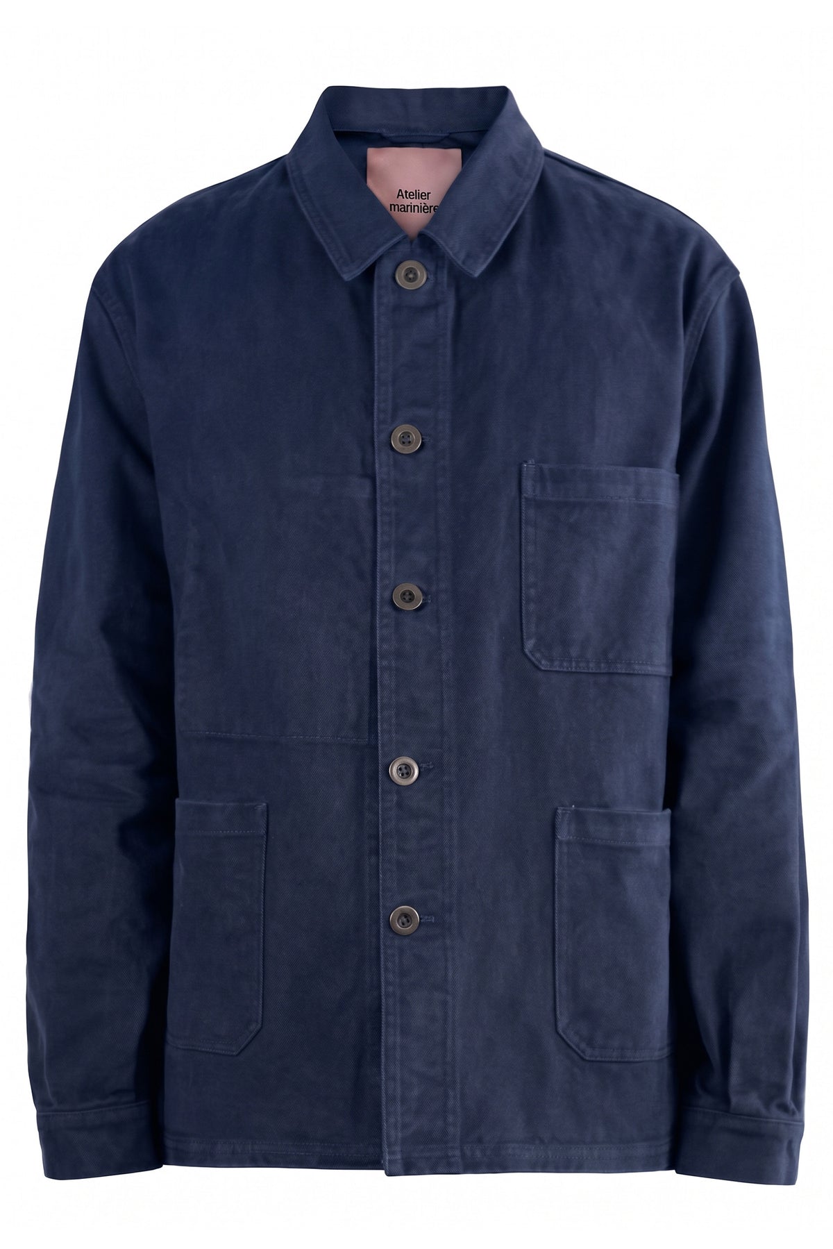 Men's French Work Jacket, 100% Cotton, Navy Blue
