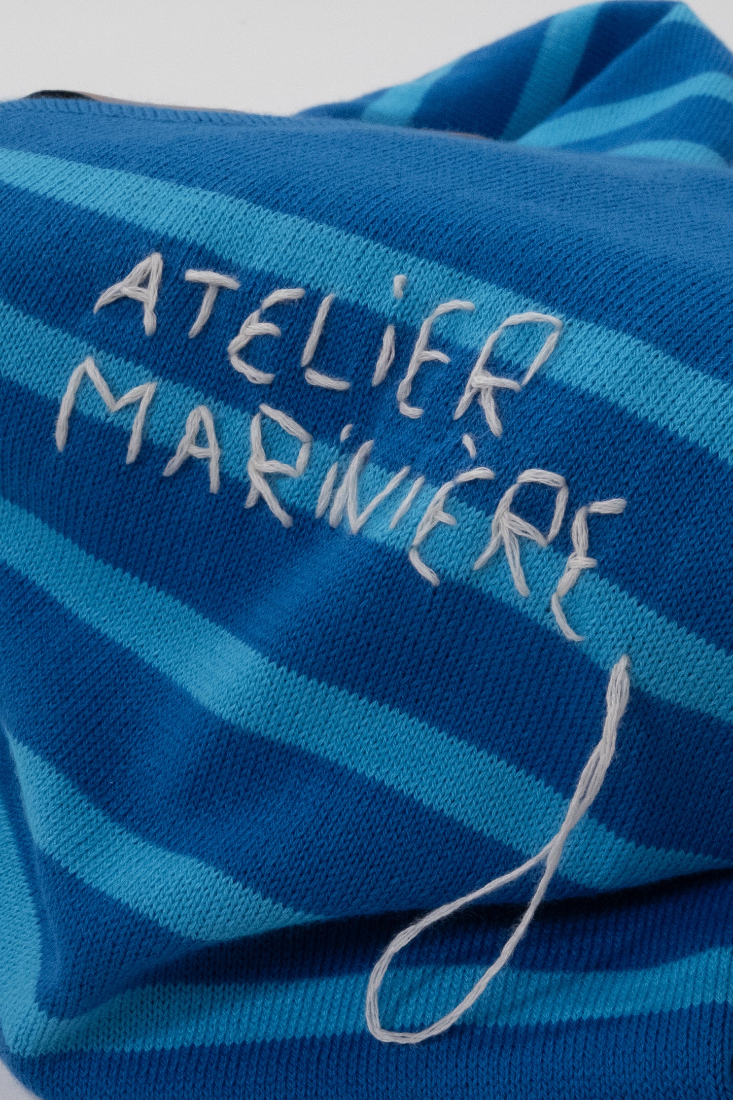 Close-Up of Women's Striped Breton Shirt - Handcrafted with Organic Cotton