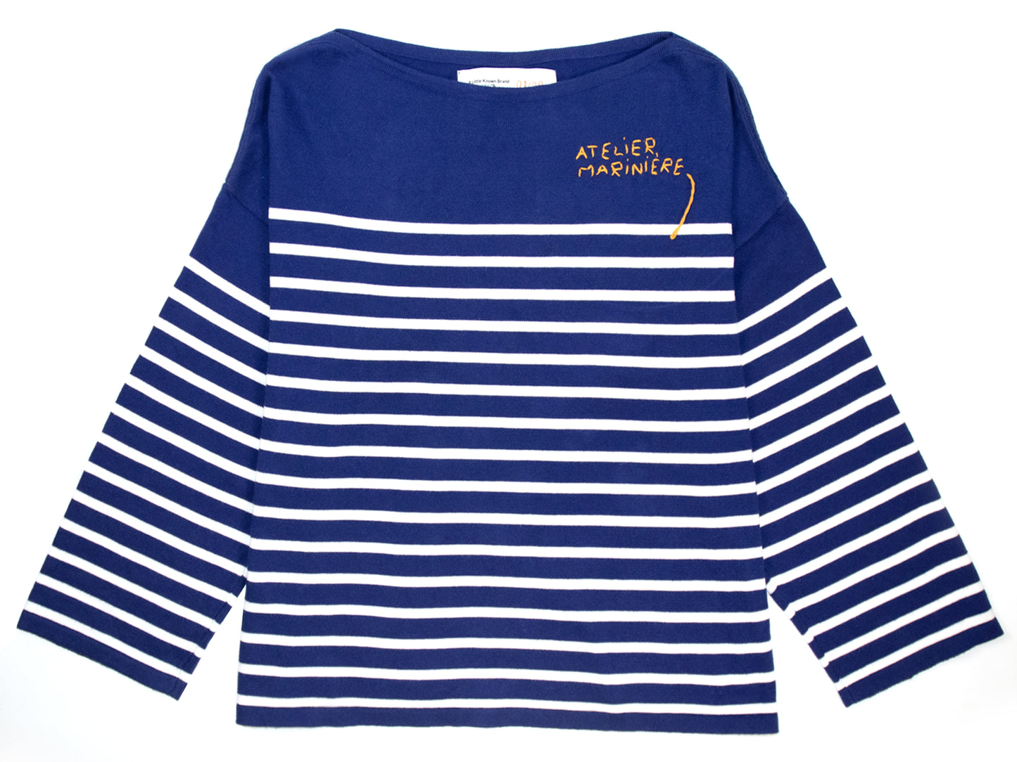 Women's Marinière - Drop 1  - Cotton Boat Neck - Blue / White Stripes