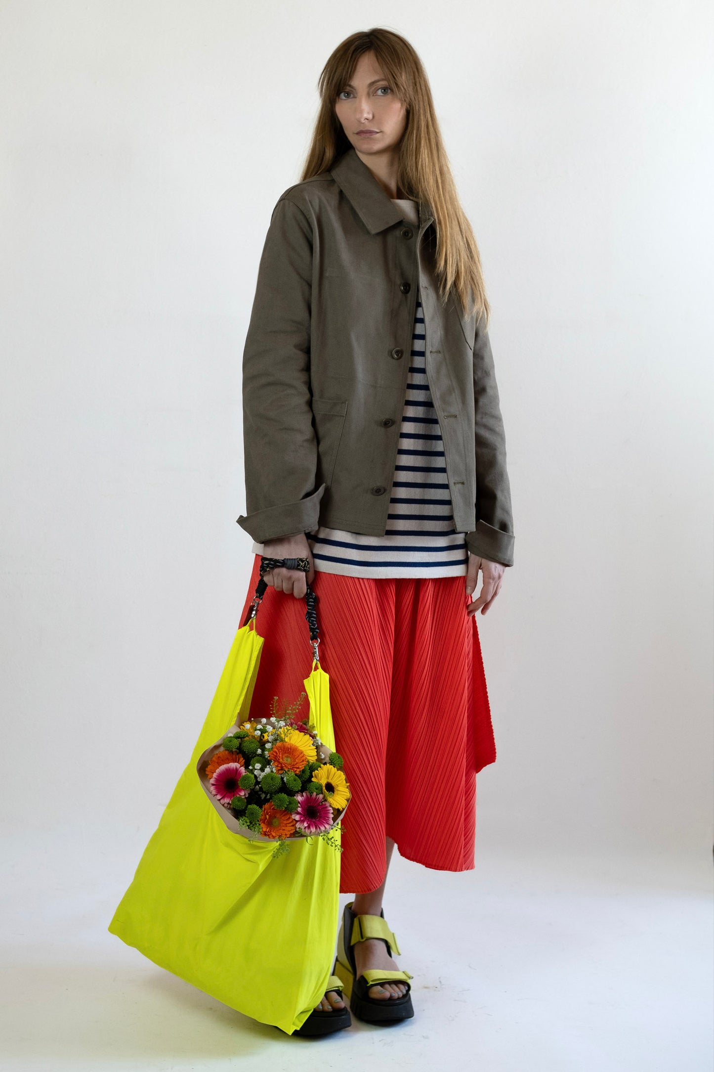 Women's French Work Jacket, 100% Cotton, Vetiver Green