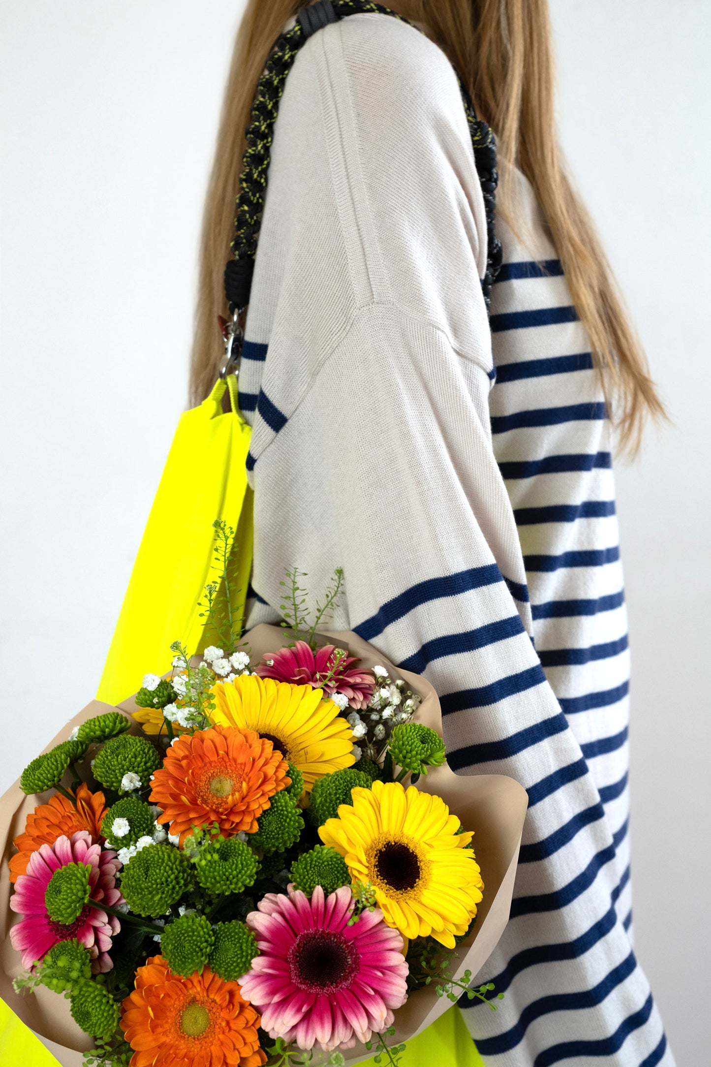 Women's Merino Breton Shirt, Chalk White/Faded Navy Stripes