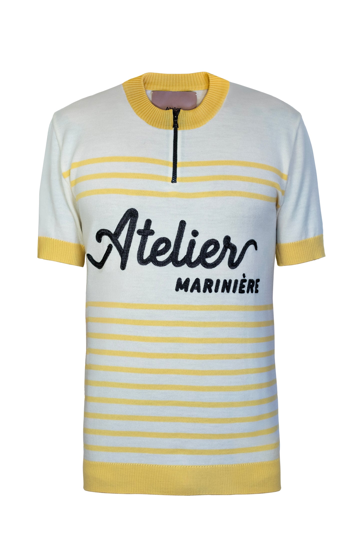 Women's Merino Cycling Jersey — White/Yellow