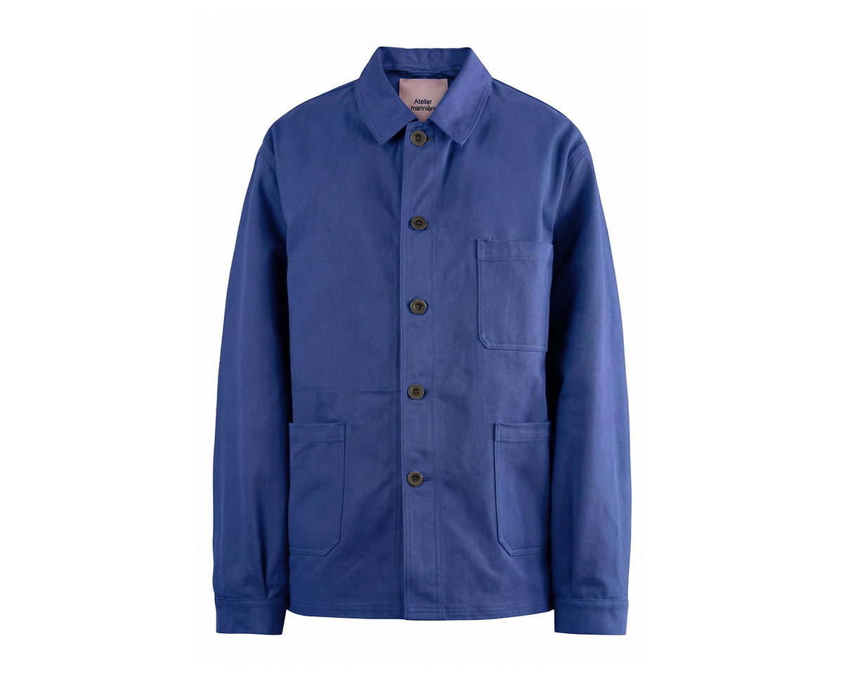 Women's French Work Jacket, 100% Cotton, Blue de Travail