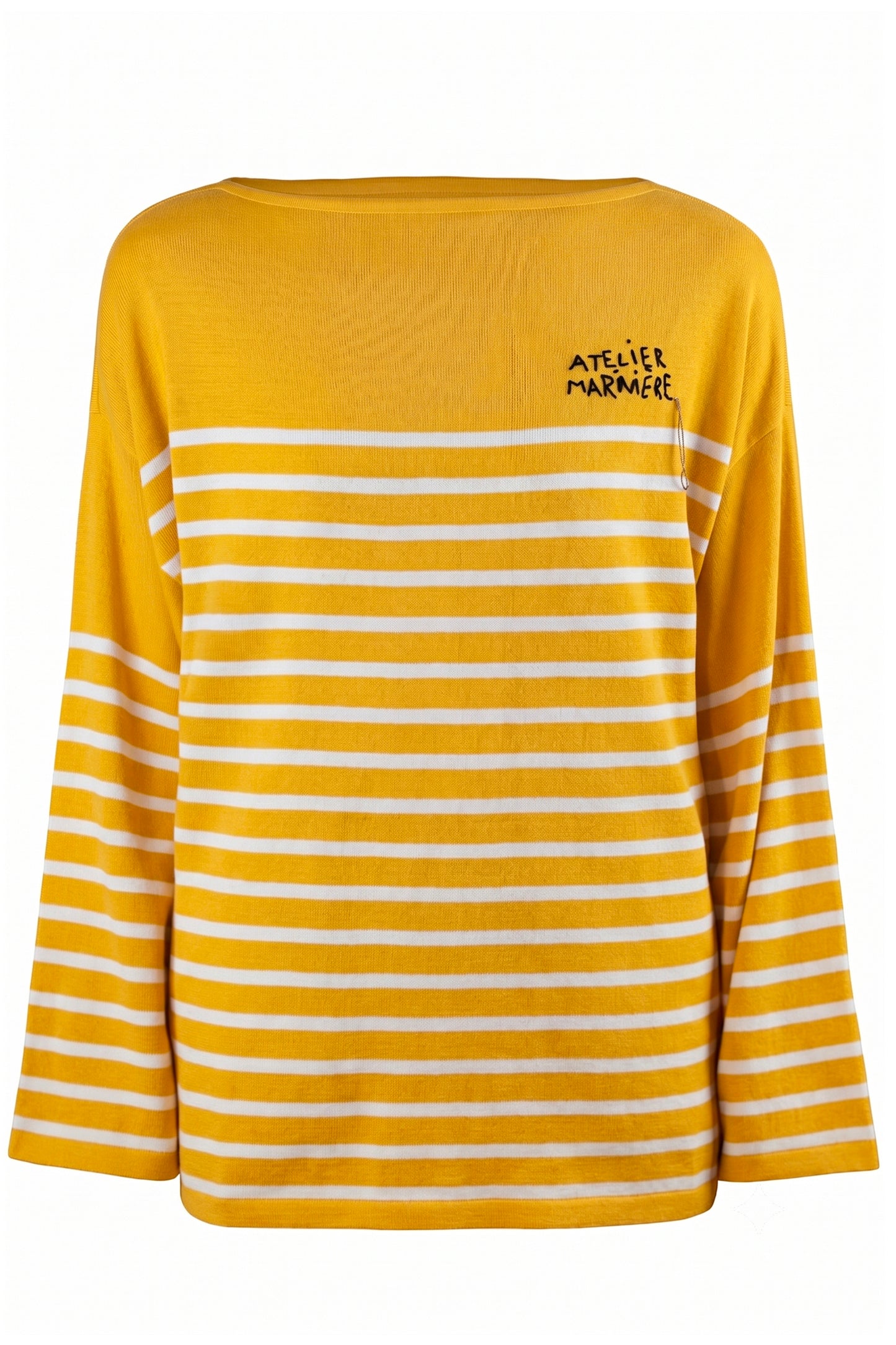 Men's Oversized Breton Shirt — Yellow/White