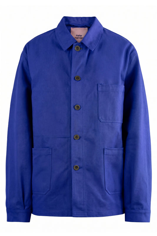 Men's French Work Jacket, 100% Cotton, Original Blue