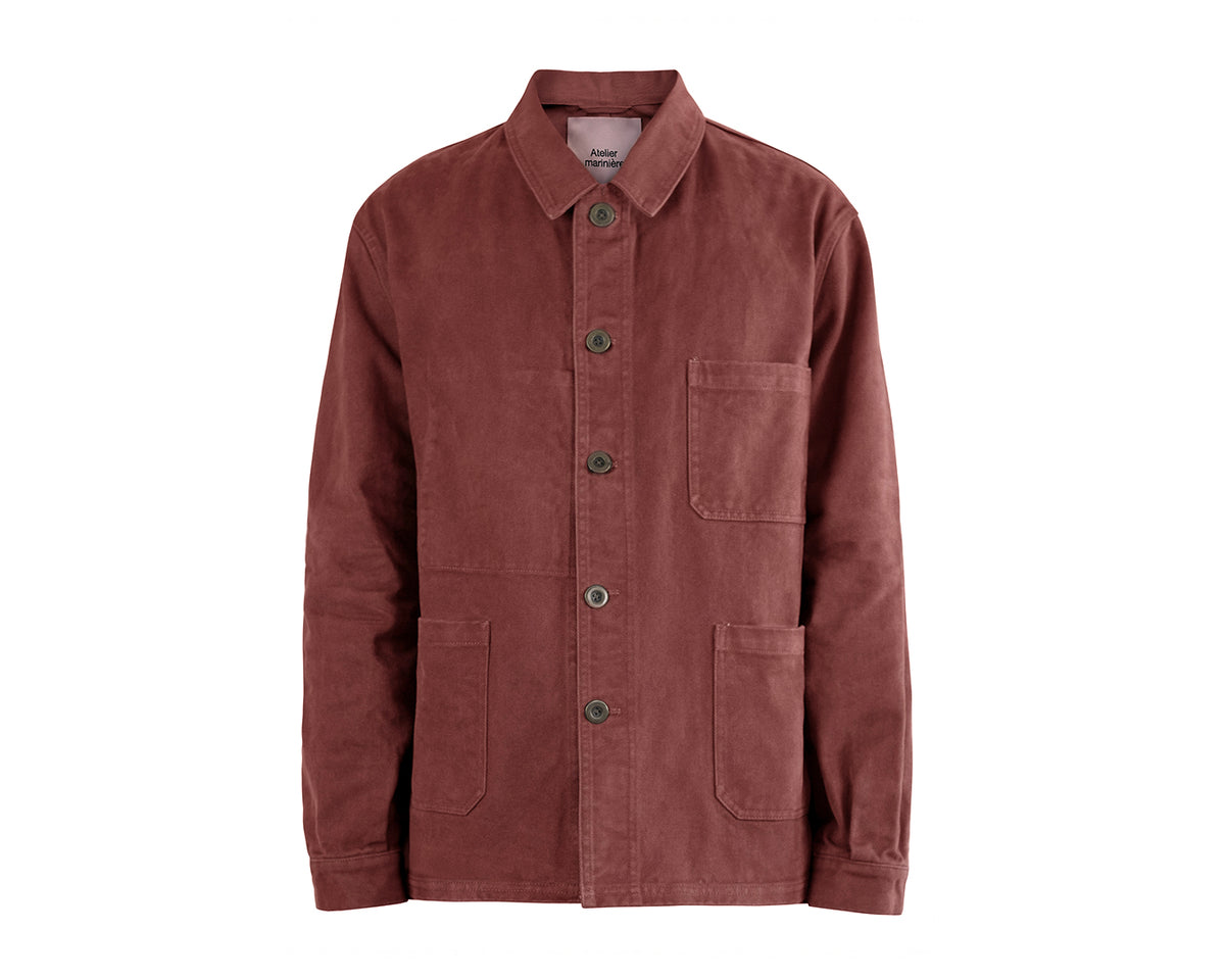 Men's French Work Jacket, 100% Cotton, Canyon Brown