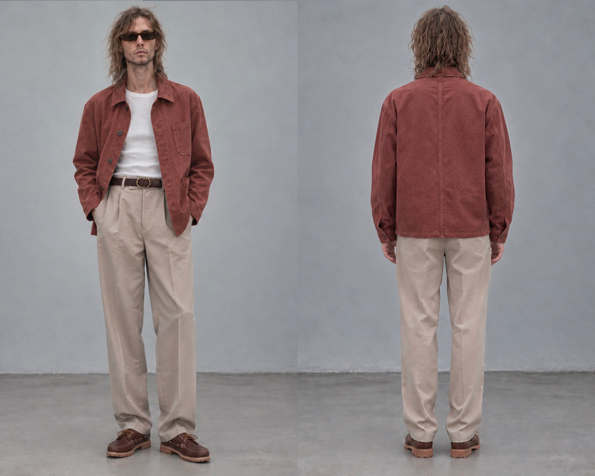 Men's French Work Jacket, Canyon Brown